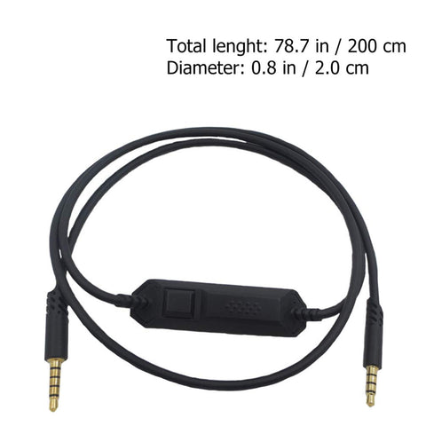 Hemobllo Volume Cable Male to Male Audio Cable Volume Control Cable Replacement Headset Cable Control Cable for Gaming Headset Inline Mute Cord Inline Mute 30 Extension Cord Earphone