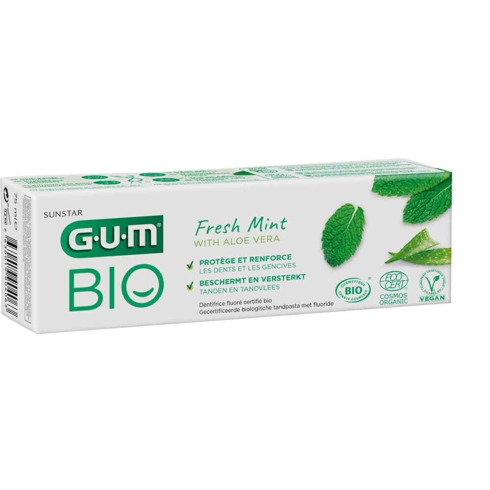 GUM Aloe Vera Fresh Mint Toothpaste Organic 75ml