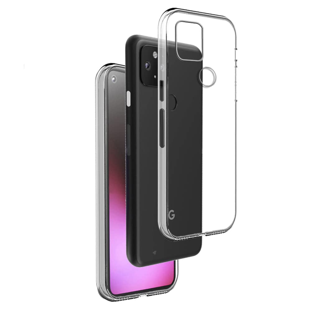 REY Case Flexible Silicone TPU for Google Pixel 4A 5G, Ultra Thin 0.33mm, Crystal Clear