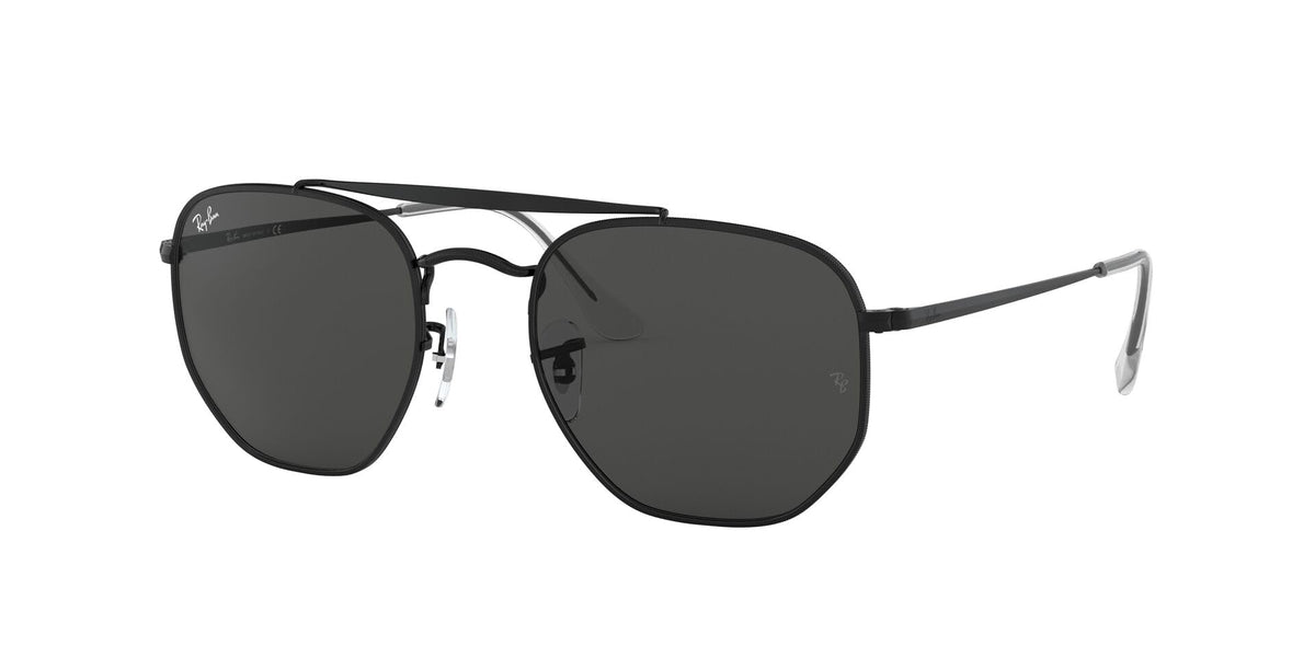 Ray-Ban RB3648 The Marshal Square Sunglasses, Black/Dark Grey, 54 mm