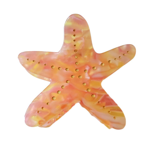 Starfish Hair Clips,Cellulose Acetate Hair Clips,Small Claw Clips for Girl,Hair Accessories