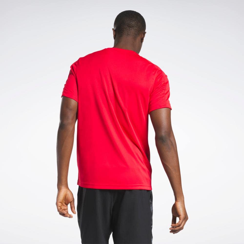 Reebok Men's Standard Workout Ready Tee, Vector Red, Large
