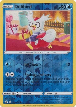 Delibird - 032/198 - Common - Reverse Holo - Sword & Shield - Chilling Reign