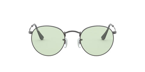 Ray-Ban RB3447 Round Metal Polarized Sunglasses, Gunmetal/Evolve Photochromic Green to Blue, 50 mm