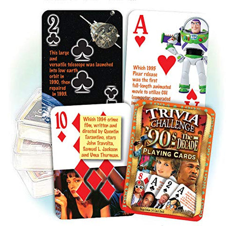Flickback 1990's Decade Trivia Playing Cards: 25th or 30th Birthday