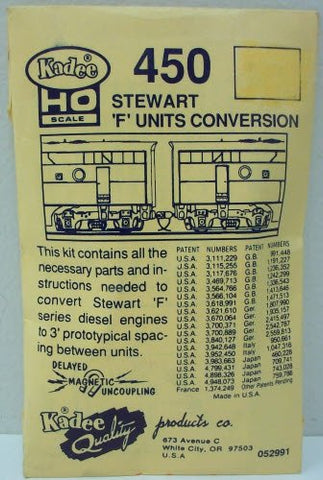 HO Coupler Bracket, Stewart F Series (1pr)