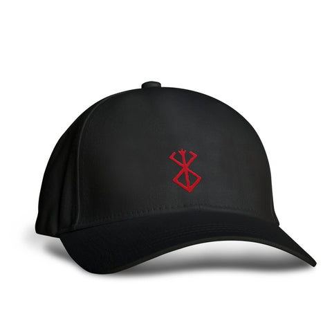 SMARTYPANTS Brand of Sacrifice Berserk Cap Sports Hat - Anime Manga Japanese Japan Guts Hawk Demons Apostles Logo Symbol TV Show Cartoon Athletic Outdoor Gift Present (One Size, Black Prime)