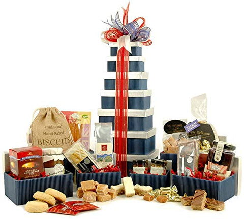 Great British Tower - Gourmet British Food Hamper - Mothers Day Hamper Gift Set for Women - for Birthdays, Anniversaries, Gift Hamper for Men & Women