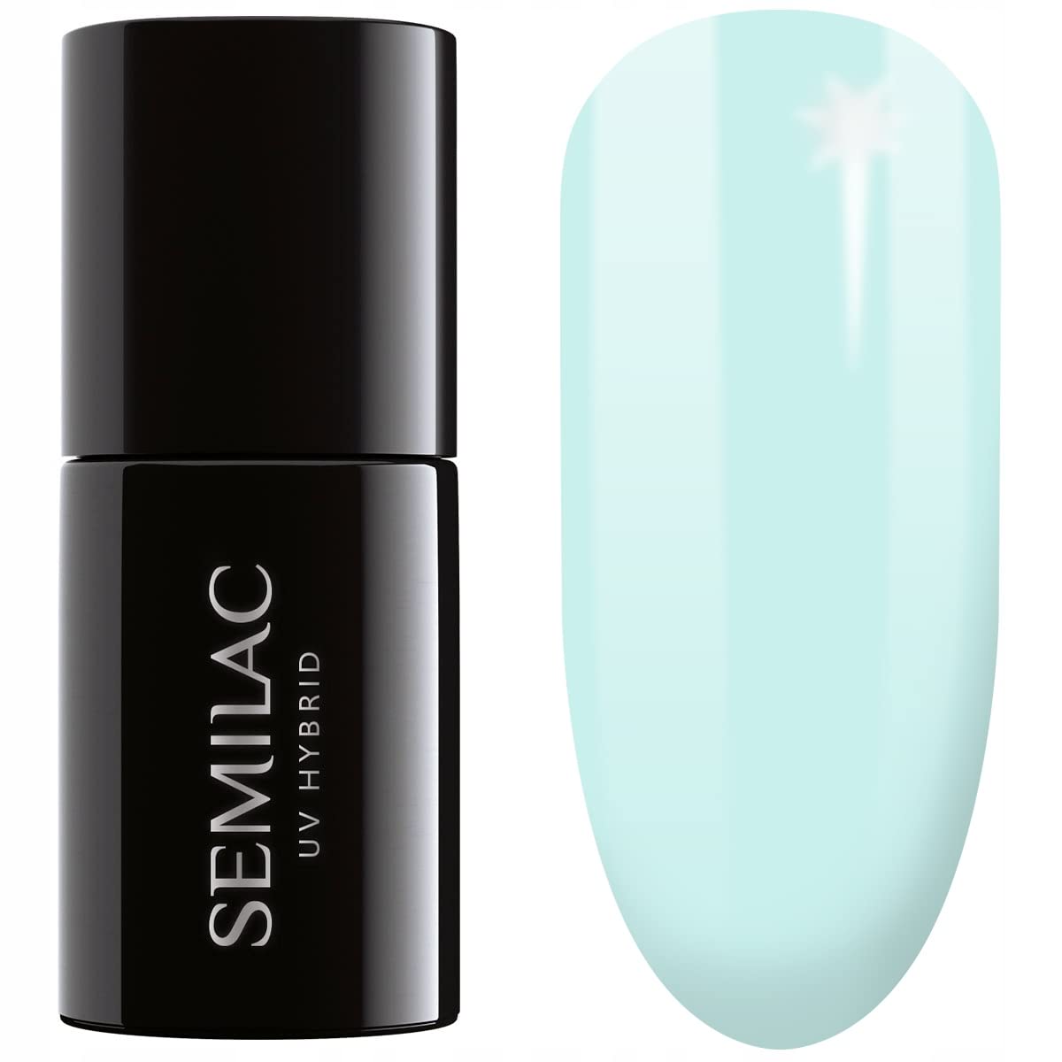 SEMILAC 387 Mint Refresh Nail UV Gel Polish | Long Lasting and Easy to Apply | Soak off UV/Led | Perfect for Home and Professional Manicure and Pedicure 7 ml