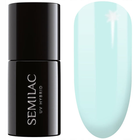 SEMILAC 387 Mint Refresh Nail UV Gel Polish | Long Lasting and Easy to Apply | Soak off UV/Led | Perfect for Home and Professional Manicure and Pedicure 7 ml