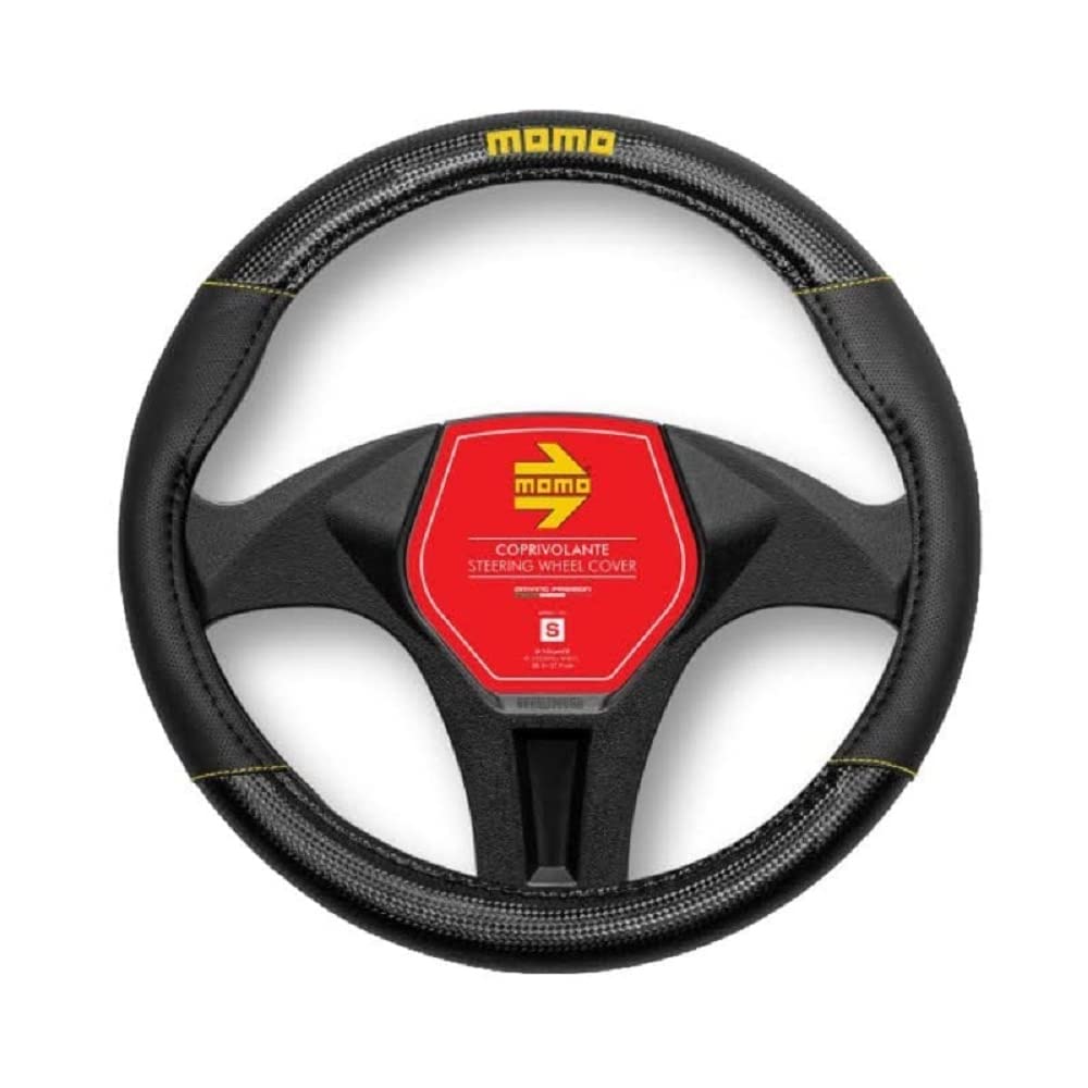 MOMO SUPERGRIP Universal Steering Wheel Cover Black and Yellow