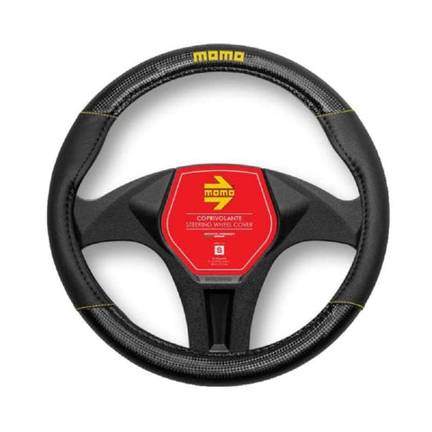 MOMO SUPERGRIP Universal Steering Wheel Cover Black and Yellow