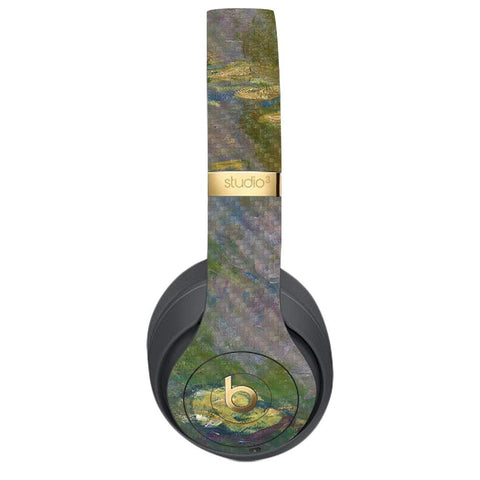 MightySkins Carbon Fiber Skin for Beats Studio 3 Wireless - Water Lilies | Protective, Durable Textured Carbon Fiber Finish | Easy to Apply, Remove, and Change Styles | Made in The USA
