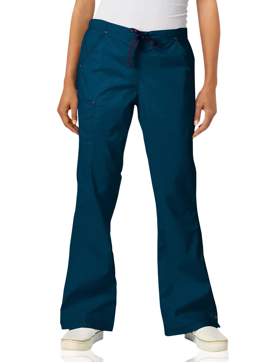 WonderWink Women's Wonderflex Grace Scrub Pant, Caribbean, Medium/Petite