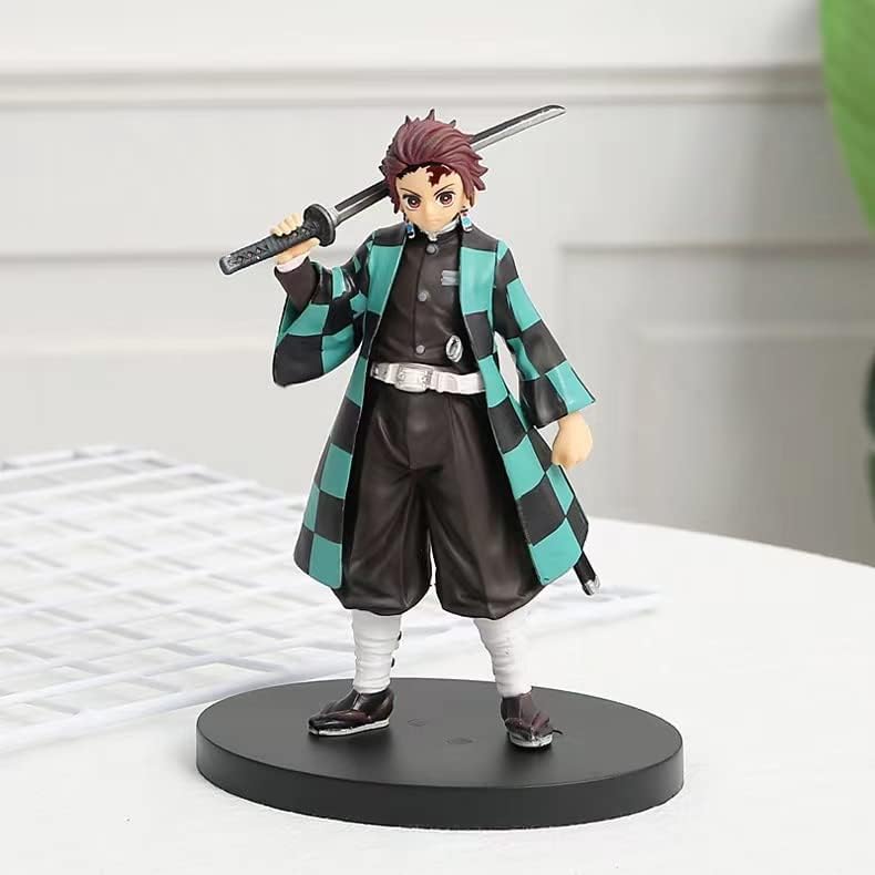 AWLPUYPT Demon Slayer Figure Action Figure Tanjirou Kamado Bedroom Desktop Decoration Tanjirou Figure Toy Doll Gift for Anime Fans 6.7inch