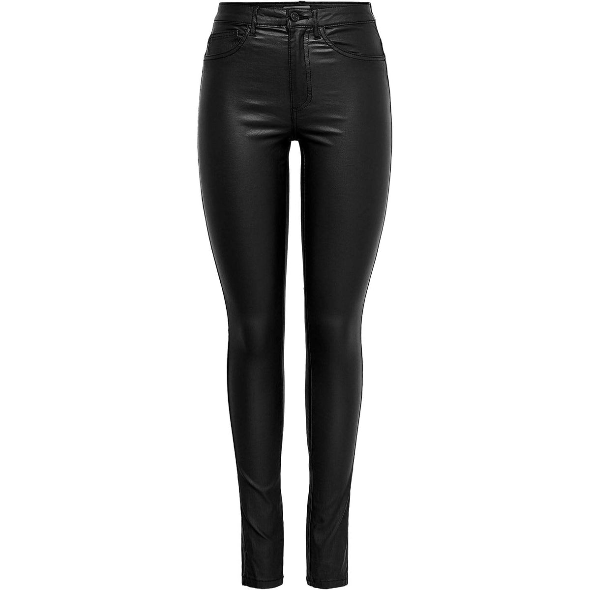 ONLY Women PU Coated Trousers Black M