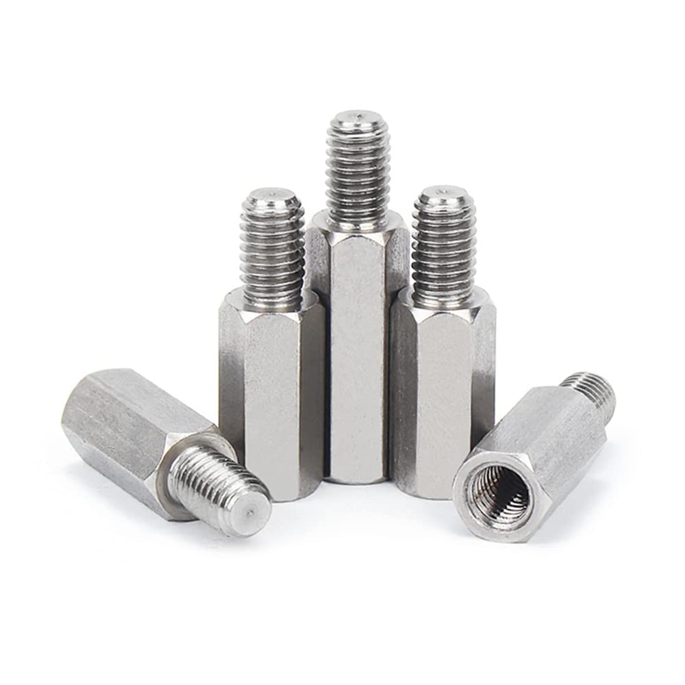 30pcs M4×8mm+6mm 304 stainless steel Pillars Standoff Spacer male female hexagonal PCB motherboard spacer