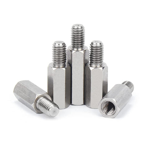 30pcs M4×10mm+6mm 304 stainless steel Pillars Standoff Spacer male female hexagonal PCB motherboard spacer