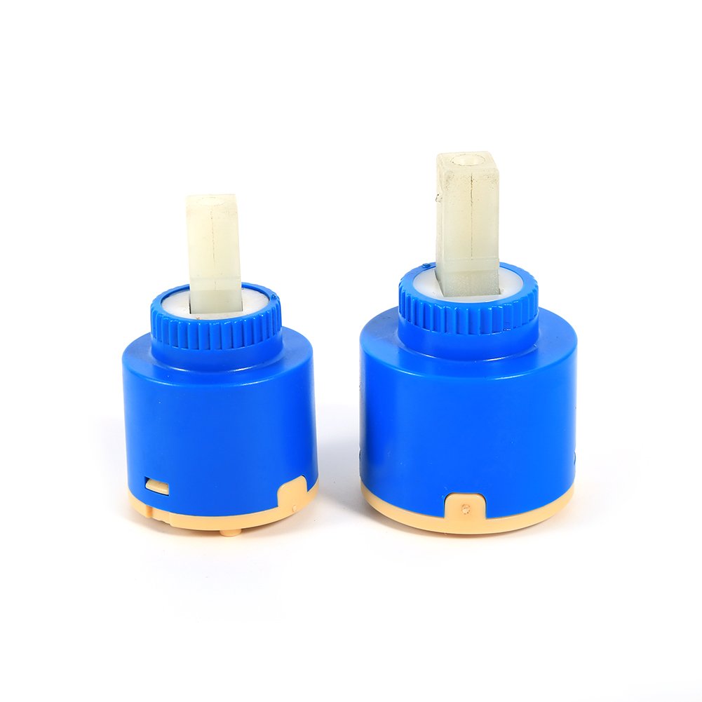 35/40mm Ceramic Cartridge Water Mixer Tap Inner Control Faucet Valve PP Plastic Blue Practical (35mm)
