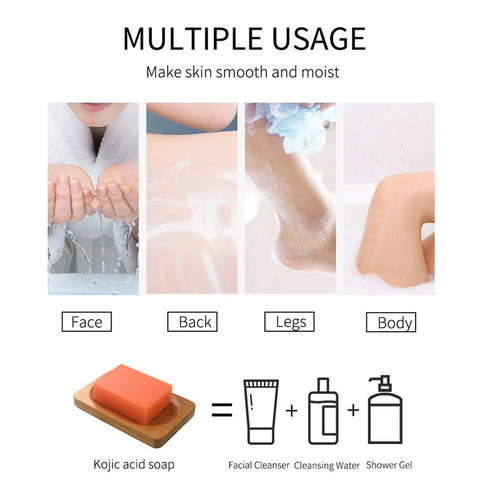 Kojic Acid Soap, Face & Body Bath Soap, Skin Soap, Uneven Skin Soap with Tea Tree, Coconut Oil, Vegan Soap