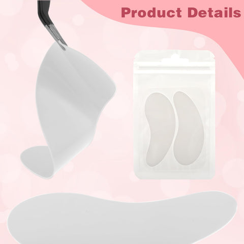 WLLHYF Reusable Eye Pads Beauty Silicone Under Eye Patches Lower Lash Isolation Pads Soft Lash Lift Cover Eyelash Extension Patch for Sensitive Skin During Eyelash Perm Lamination (White)