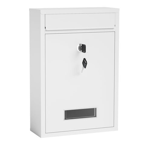 Design Mailbox V11 White Letterbox Postbox Pillar Letter Mail Post Box