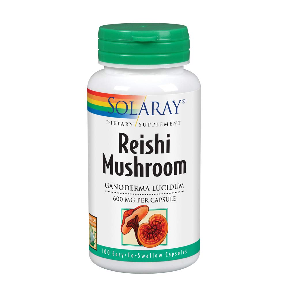 Solaray Reishi Mushroom Capsules, 600 mg, 100 Count
