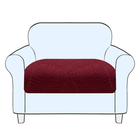 SHUOJIA Sofa Seat Cushion Cover, Stretch Sofa Seat Cover, Cushion Covers Non-slip, Slipcover Cover for Sofa Seat Cushions,Seat Couch Cover for Pets & Kids (Dark Red,1-Seater)