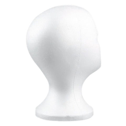 Generic Eaaxup Foam Wig Head?Female Styrofoam Mannequin Wig Display Holder Fixed pin?Hats, Hairpieces, Mask Stand?White Foam Wig Head Display 10.7inch