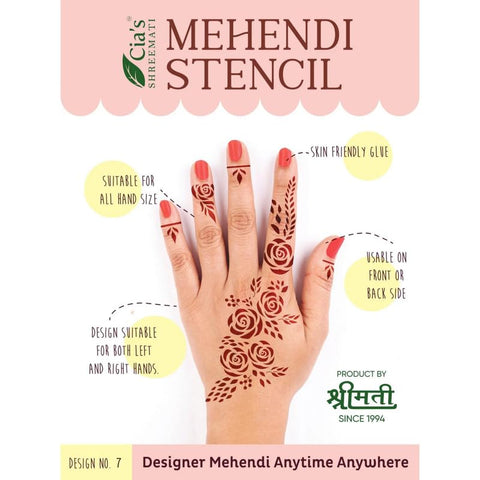 Henna Mehndi Stencil D-07 (Arabic Design)