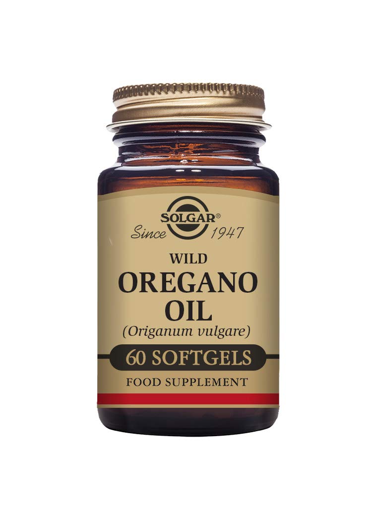 Solgar Wild Oregano Oil - Natural Oregano Leaves - Premium Quality - Easy Absorbable - 60 Softgels