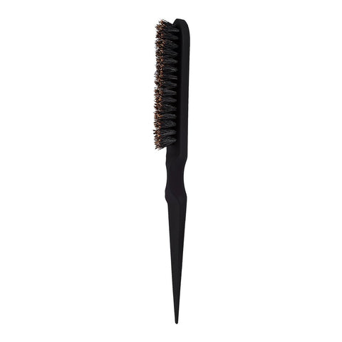 ANKROYU Slick Back Hair Brush, Teasing Back Hair Salon Brush Tangle Combing Long and Short Plastic Tail Comb Barber Tools(Black)