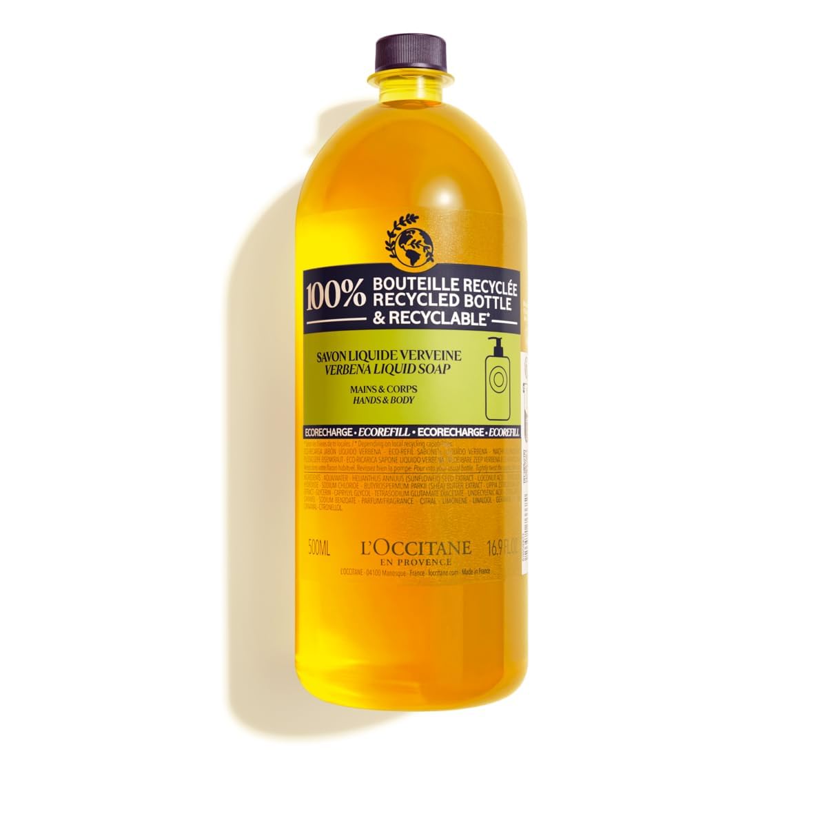 LÃ¢â‚¬â„¢Occitane Shea Hands & Body Verbena Liquid Soap Refill, 16.9 fl. oz.