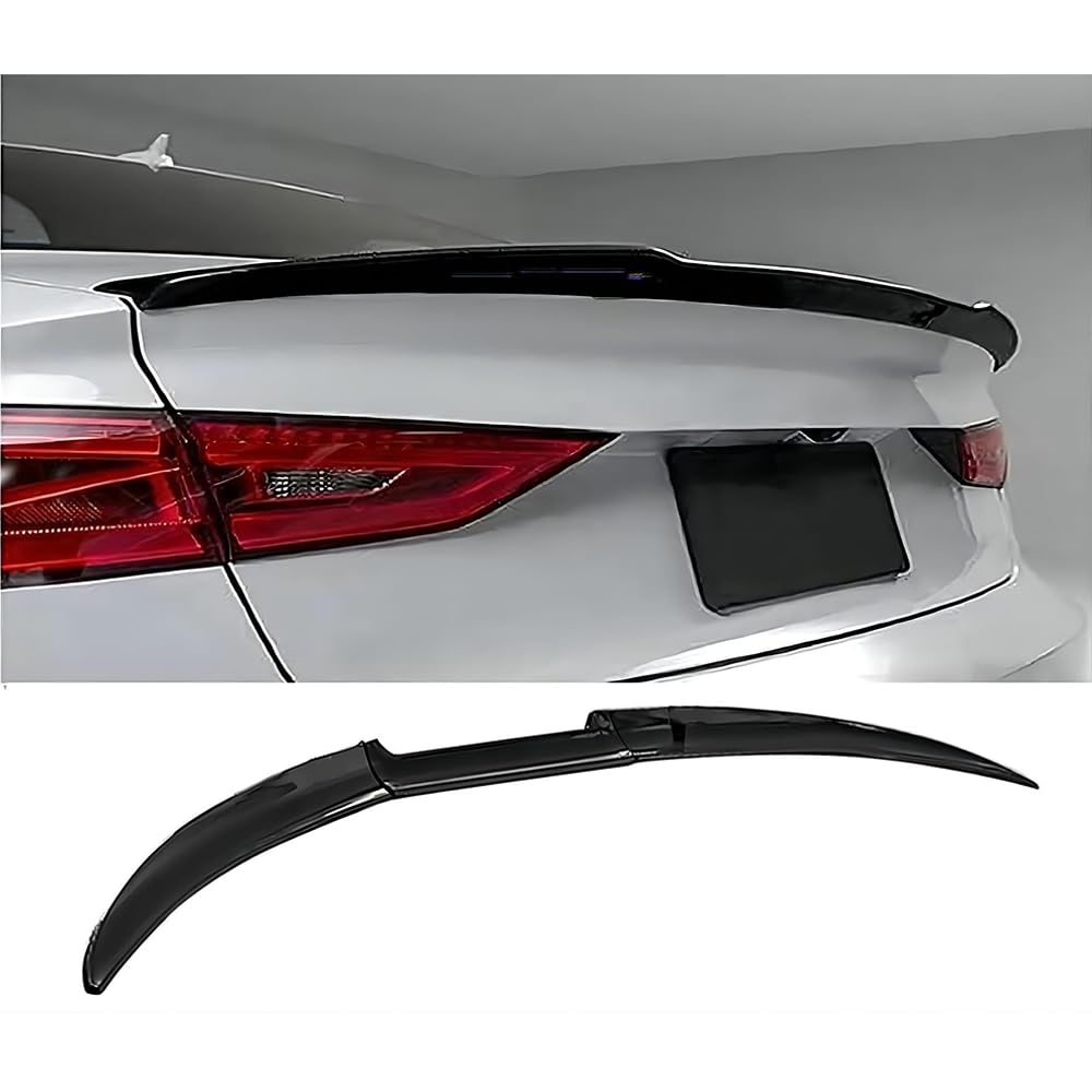 Car Rear Spoiler for Lexus IS200t IS250 IS350 2014-2020 IS300, Carbon Fiber Style ABS Trunk Wing Rear Trunk Spoiler Tail Wing Universal Rear Lip Wing Styling Accessories,A/Glossy-black