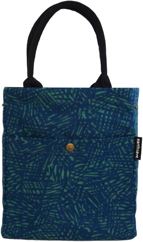 earthsave Insulated Lunch Bag for Office Men, Women and Kids, Canvas Tiffin Bags for School, Picnic, Work, Carry Bag for Lunch Box Surfer Drawstring Lunch Bag (Stroks Blue)