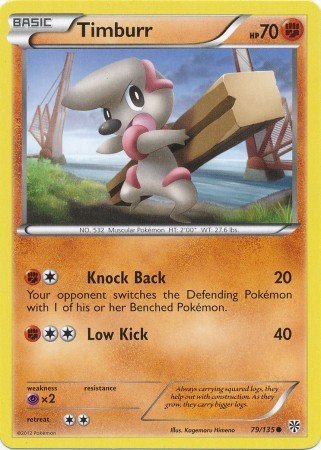 Pokemon - Timburr (79) - Black and White Plasma Storm - Reverse Holo