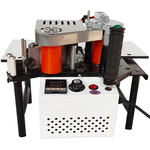 ARWIC Benchtop Edge Banding Machine, 1200W Double Side Woodworking Edge Banding Machine Wood PVC Edge Bander for with Straight and Arc Edges