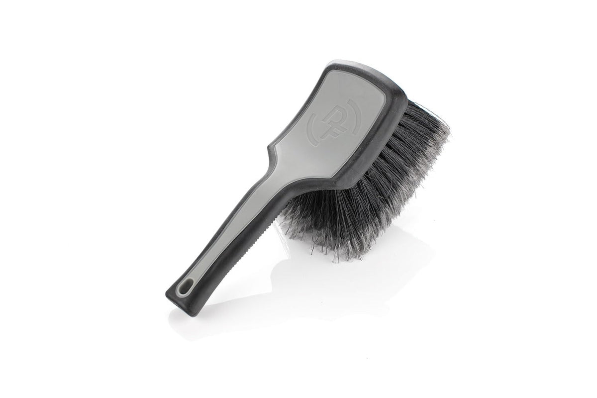 Detail Factory - ProGrip Wheel Face Brush - Grey and Black - Ergonomic ProGrip Handle - Soft Flagged-Tip Bristles…