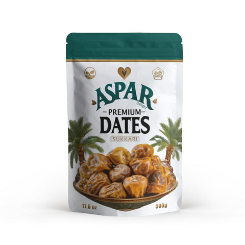 Sukkari Dates, 500G - Sourced From Saudi Arabia, Premium Golden Soft Dates | Naturally Sweet, Fresh, and Healthy Snack | Perfect for Baking, Gifting, or Daily Energy Boost.