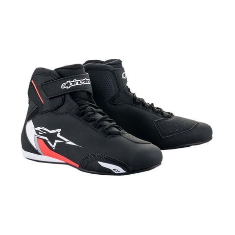 Alpinestars Sektor Shoes (12) (BLACK/WHITE/RED)