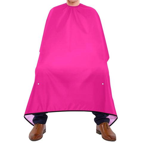 JUNZAN Hot Pink Barber Cape for Men Hair Cutting Cape Hairstylists Salon Adjustable Waterproof Father Gifts 55''x 65''
