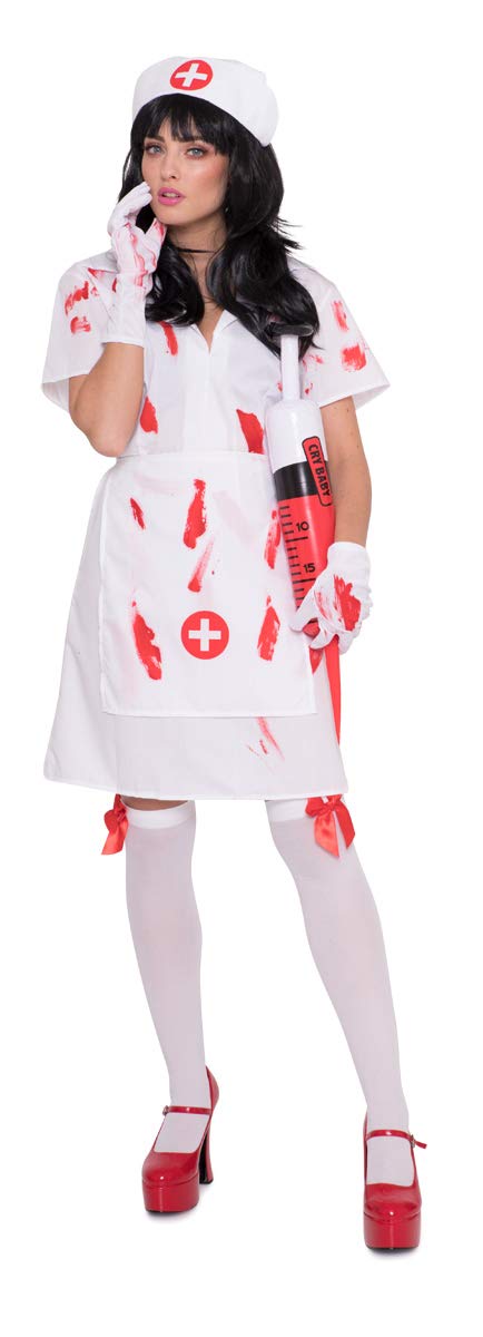 Folat 23732 Adult Zombie Nurse Costume S-M, White