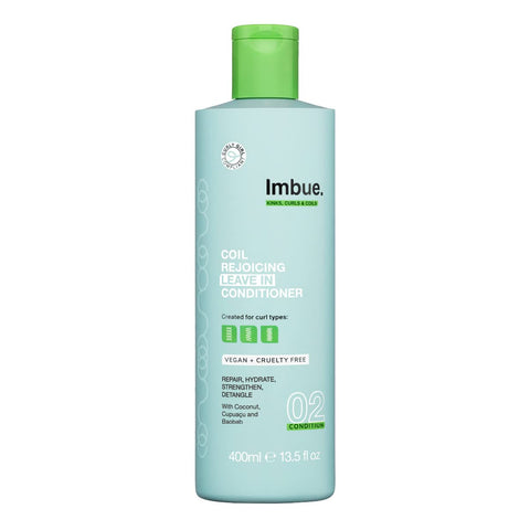 Imbue Leave-in Curly Hair Conditioner, 4A-4C Natural Hair Friendly, 13.5 Fl Oz, Curl Cream, Paraben Free, Cruelty Free, Vegan, For Dry Frizzy Wavy Curls & Coily Hair