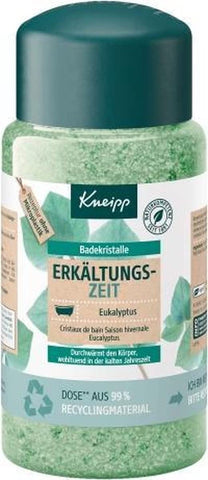Kneipp Bath Crystals Cold Time - Bath Salt Storage Pack - with Natural Deep Saline Saline Saline from Luisenhall & Natural Essential Oils from Eucalyptus & Mint - Aromatic Effect - 600 g