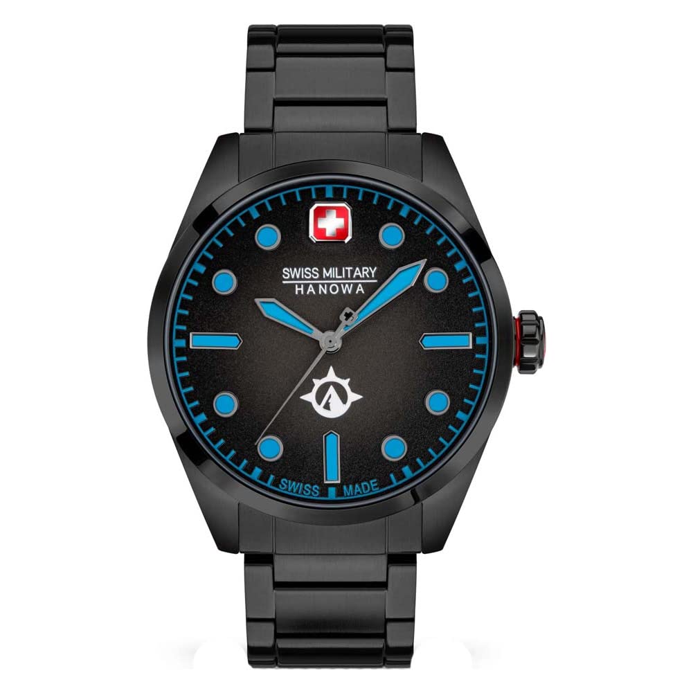 Swiss Military by Chrono Men Analog Quartz Watch with Stainless Steel Strap SMWGB2101302