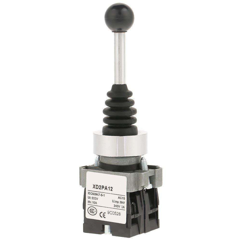 Joystick Switch 2 Position 2NO Locked Joystick Switch Replacement Fits for XD2PA12 220V / 380V Spring Return Joy Stick