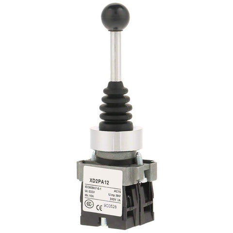 Joystick Switch 2 Position 2NO Locked Joystick Switch Replacement Fits for XD2PA12 220V / 380V Spring Return Joy Stick