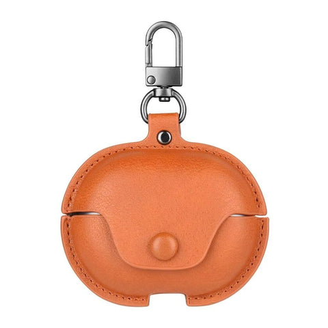 LIUZIHAN Case Compatible with Samsung Galaxy Buds 3/Buds 3 Pro, PU Leather, with Keyring Included, Anti-scratch, Protective Case Cover for Samsung Galaxy Buds 3/Buds 3 Pro.(Light Brown)