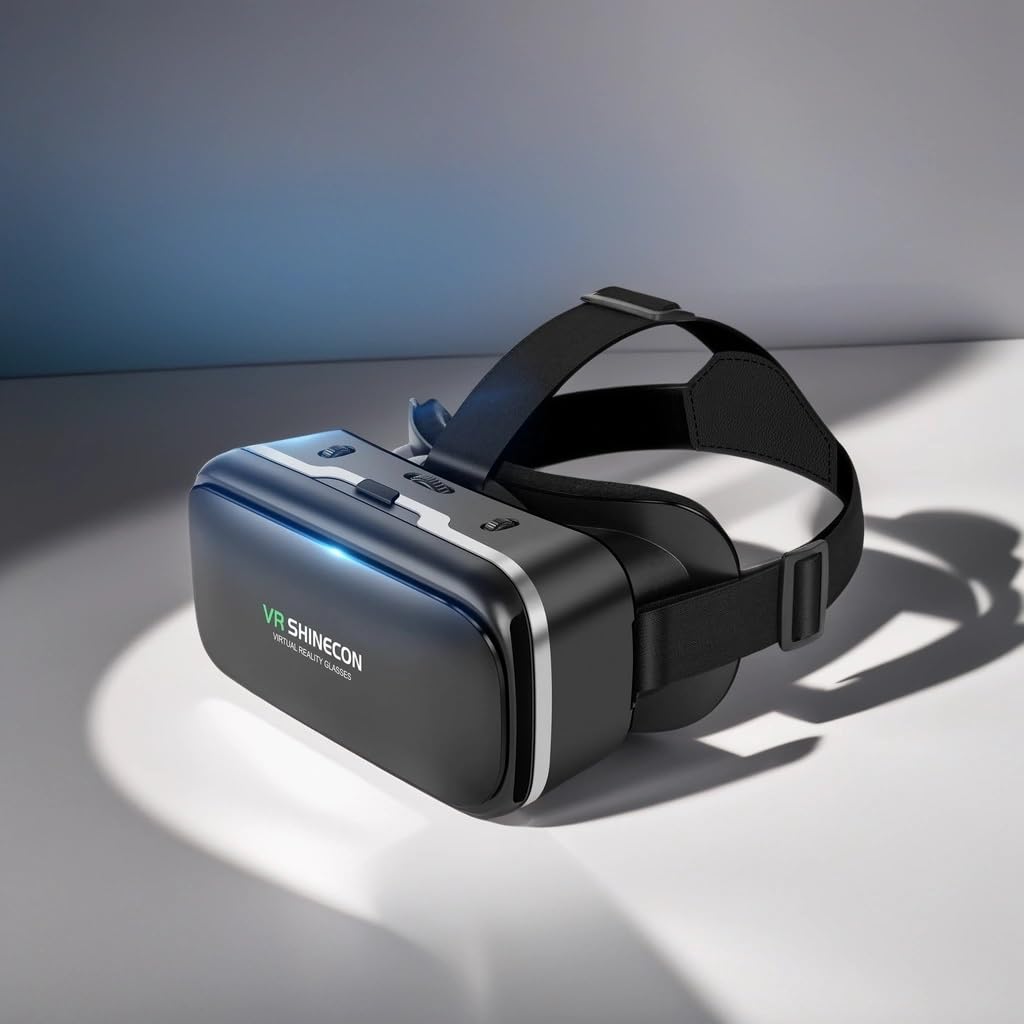 VR SHINECON 1pc 3D VR Headset Virtual Reality VR Glasses VR Helmet For IPhone Android Smartphones