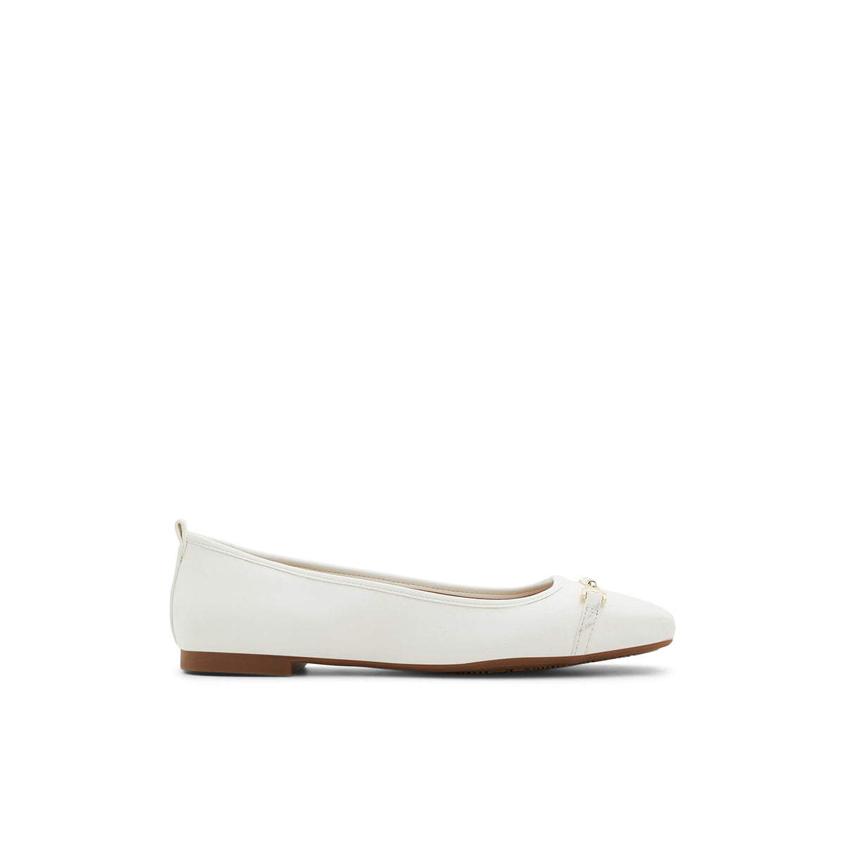 ALDO Women's Ballad Ballet Flat, Open White, 8
